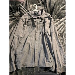 Mens Jake Austin xxxl long sleeve gray  button up shirt